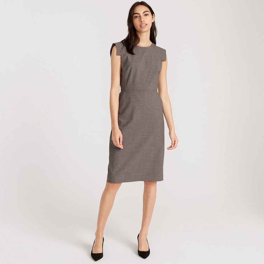(NWT) J Crew Resume Dress - Hthr Flannel - Size 4